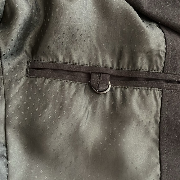 CEZANI Men’s Lux Suede-Cloth light Jacket Black L 4 Buttons front back slit 2 - Picture 5 of 7